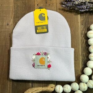 Carhartt hand embroidered Lilac beanie